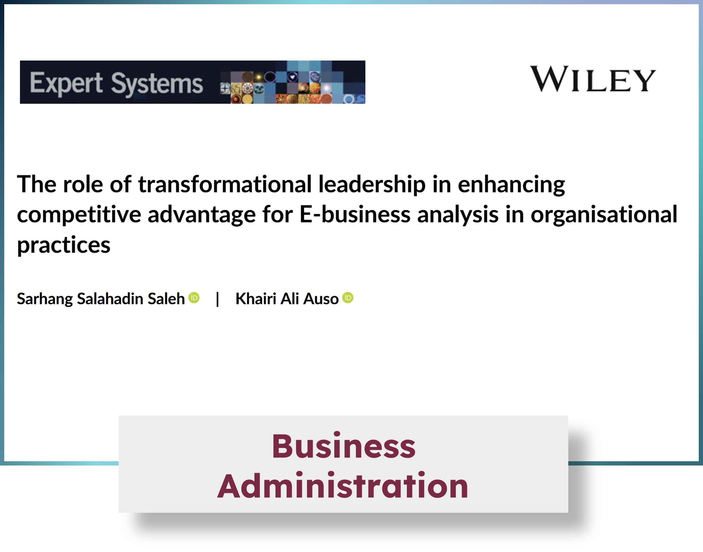 The role of transformational leadership in enhancing competitive ...